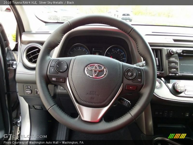 Silver Sky Metallic / Black 2018 Toyota RAV4 XLE