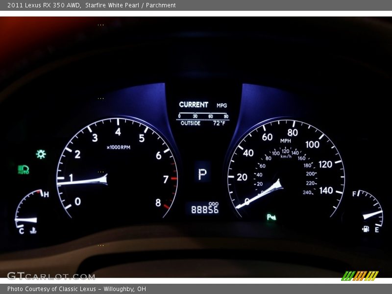 Starfire White Pearl / Parchment 2011 Lexus RX 350 AWD
