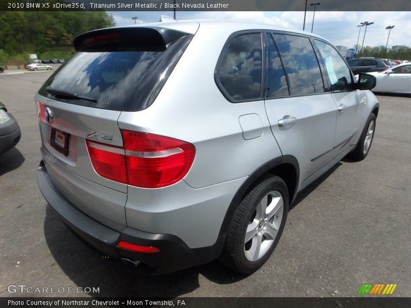 Titanium Silver Metallic / Black Nevada Leather 2010 BMW X5 xDrive35d