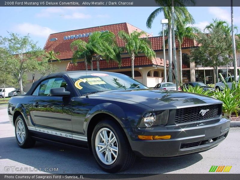 Alloy Metallic / Dark Charcoal 2008 Ford Mustang V6 Deluxe Convertible