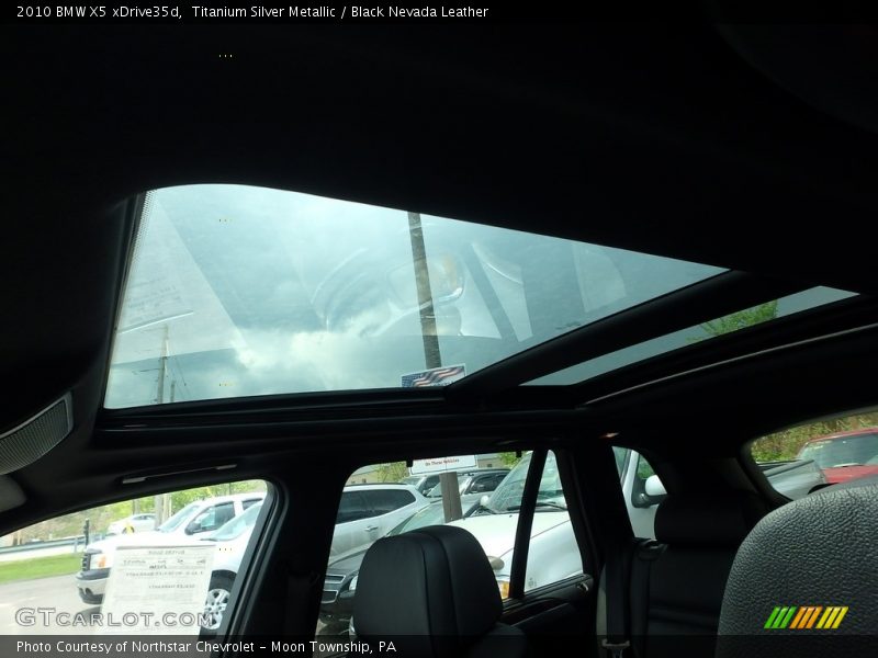 Titanium Silver Metallic / Black Nevada Leather 2010 BMW X5 xDrive35d