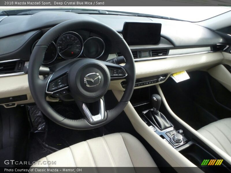 Deep Crystal Blue Mica / Sand 2018 Mazda Mazda6 Sport