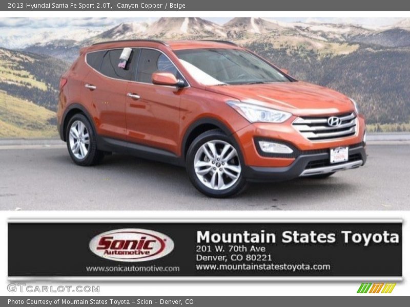 Canyon Copper / Beige 2013 Hyundai Santa Fe Sport 2.0T