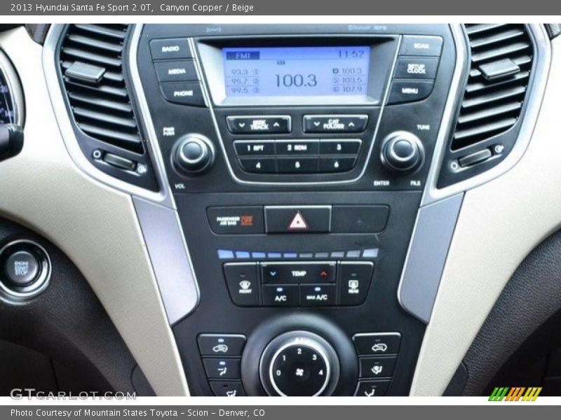 Canyon Copper / Beige 2013 Hyundai Santa Fe Sport 2.0T