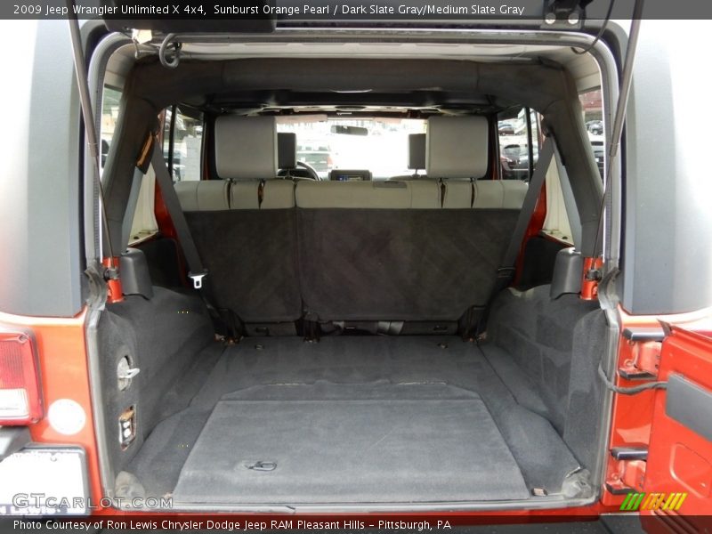 Sunburst Orange Pearl / Dark Slate Gray/Medium Slate Gray 2009 Jeep Wrangler Unlimited X 4x4