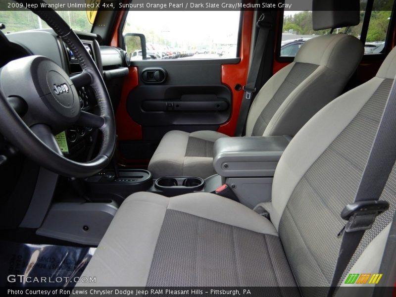 Sunburst Orange Pearl / Dark Slate Gray/Medium Slate Gray 2009 Jeep Wrangler Unlimited X 4x4