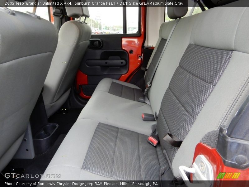 Sunburst Orange Pearl / Dark Slate Gray/Medium Slate Gray 2009 Jeep Wrangler Unlimited X 4x4
