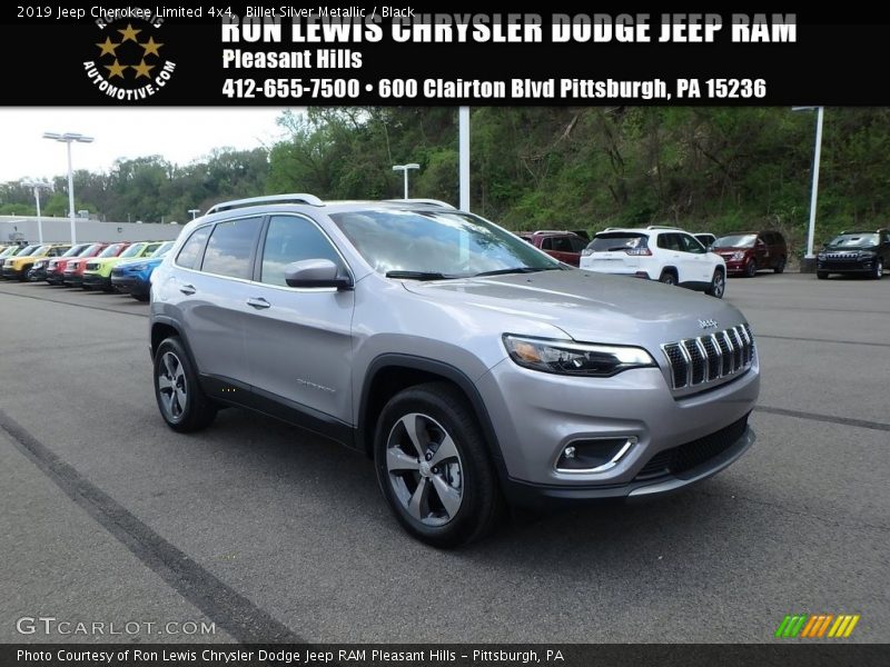 Billet Silver Metallic / Black 2019 Jeep Cherokee Limited 4x4