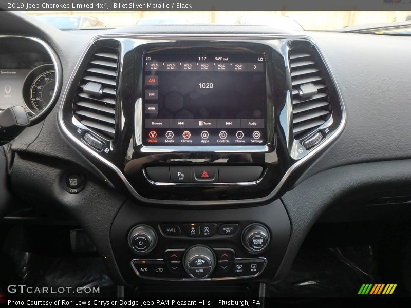 Controls of 2019 Cherokee Limited 4x4
