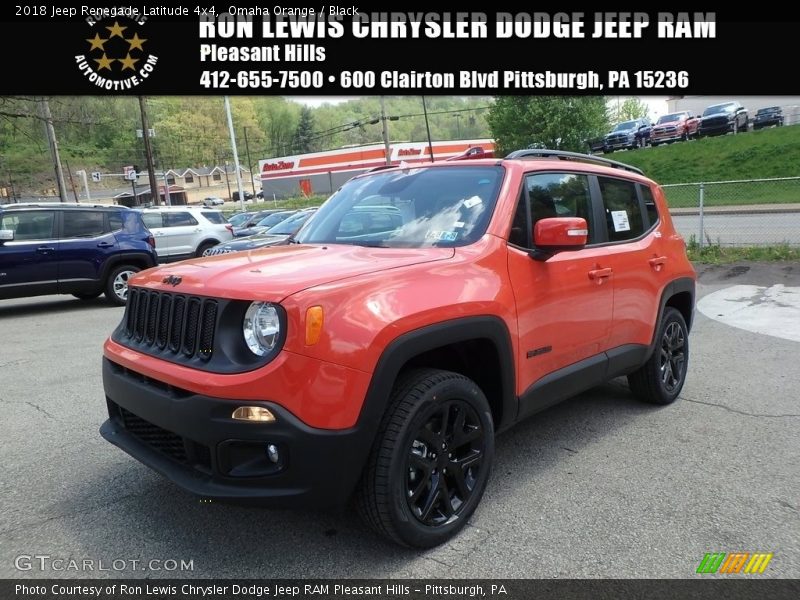 Omaha Orange / Black 2018 Jeep Renegade Latitude 4x4