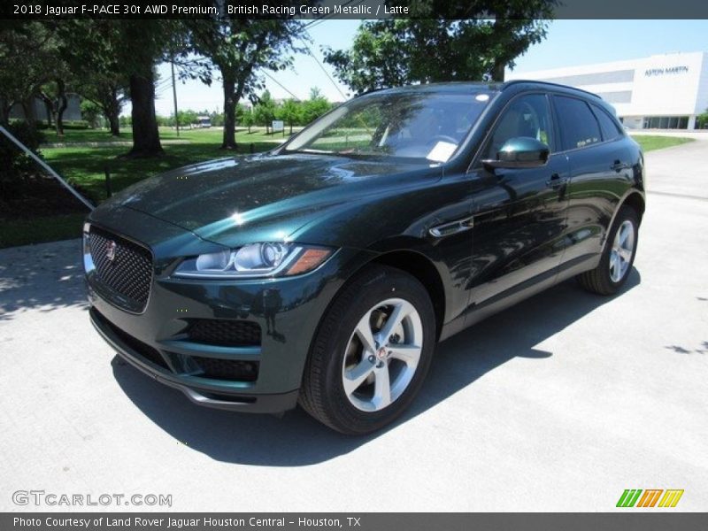 British Racing Green Metallic / Latte 2018 Jaguar F-PACE 30t AWD Premium