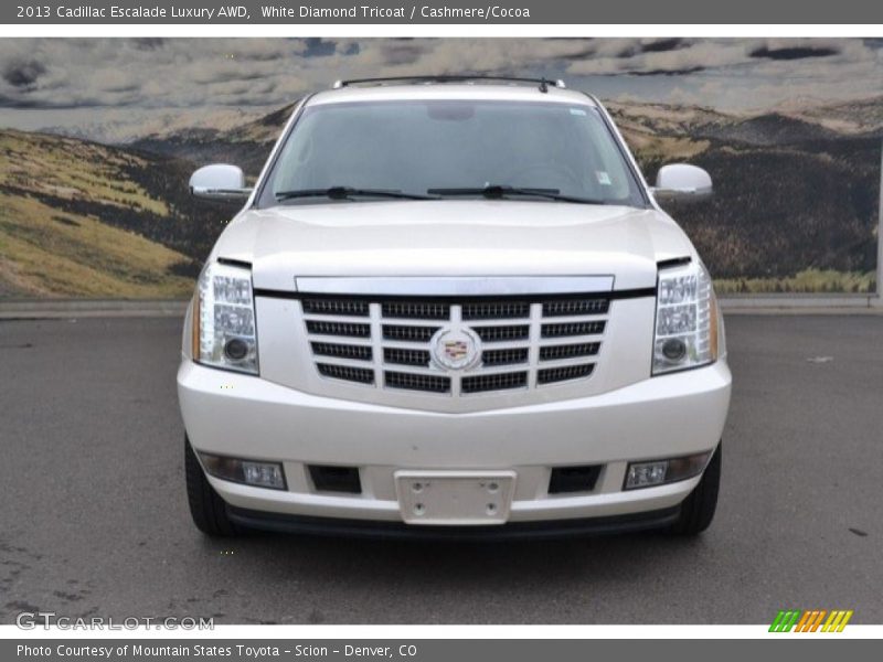 White Diamond Tricoat / Cashmere/Cocoa 2013 Cadillac Escalade Luxury AWD