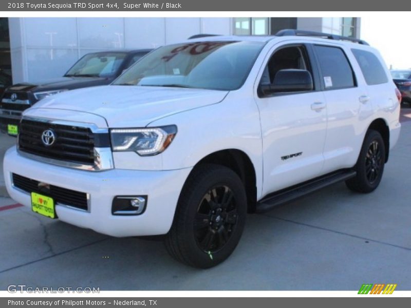 Super White / Black 2018 Toyota Sequoia TRD Sport 4x4