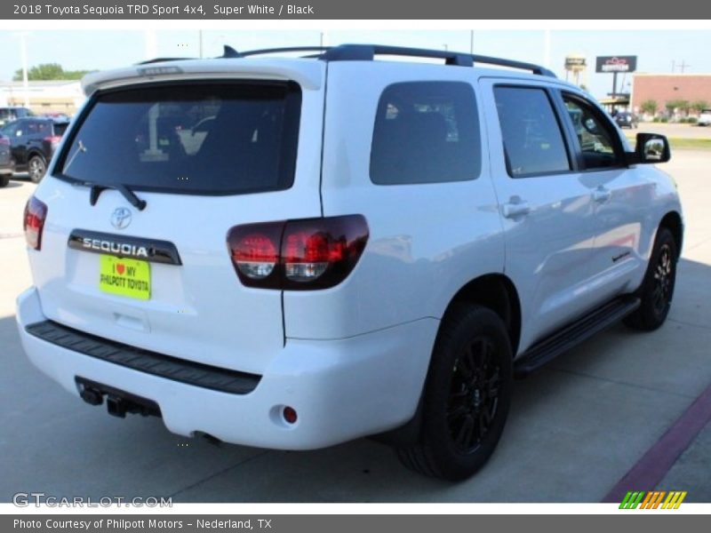Super White / Black 2018 Toyota Sequoia TRD Sport 4x4