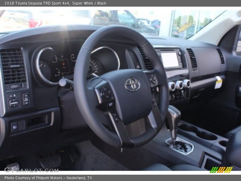 Super White / Black 2018 Toyota Sequoia TRD Sport 4x4