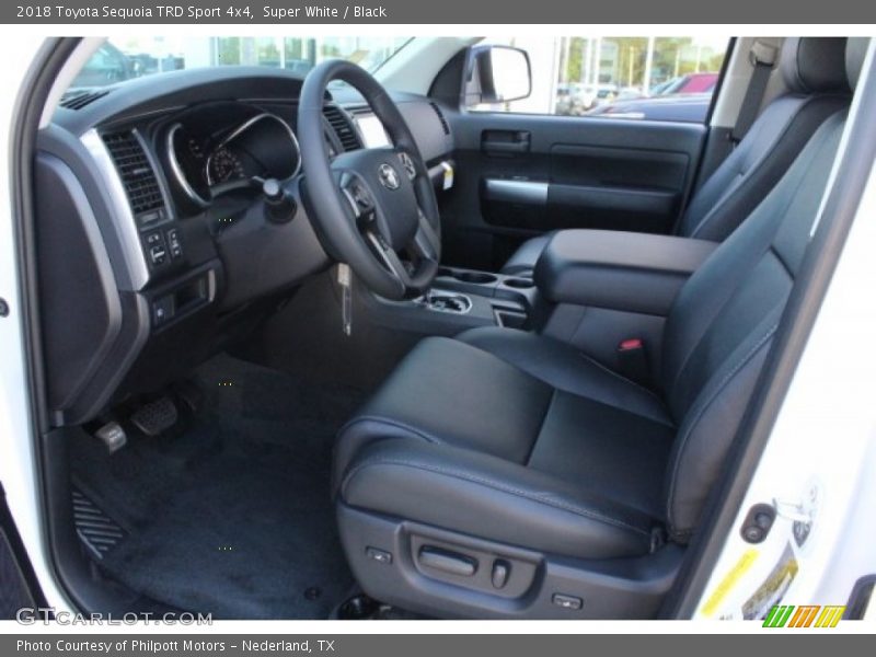 Super White / Black 2018 Toyota Sequoia TRD Sport 4x4
