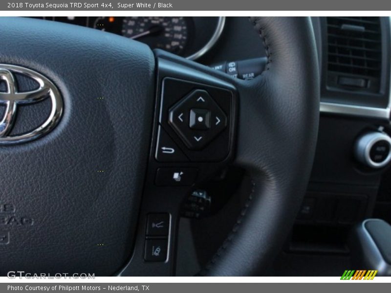 Super White / Black 2018 Toyota Sequoia TRD Sport 4x4