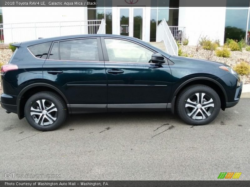 Galactic Aqua Mica / Black 2018 Toyota RAV4 LE