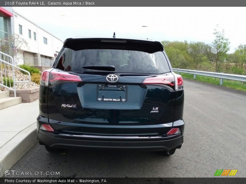 Galactic Aqua Mica / Black 2018 Toyota RAV4 LE