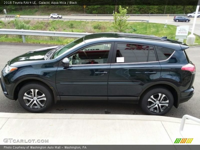 Galactic Aqua Mica / Black 2018 Toyota RAV4 LE
