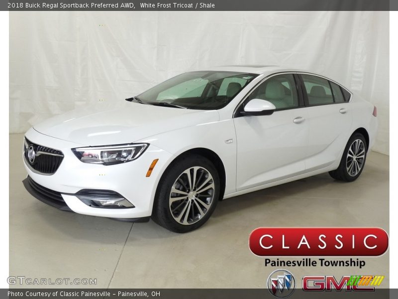 White Frost Tricoat / Shale 2018 Buick Regal Sportback Preferred AWD