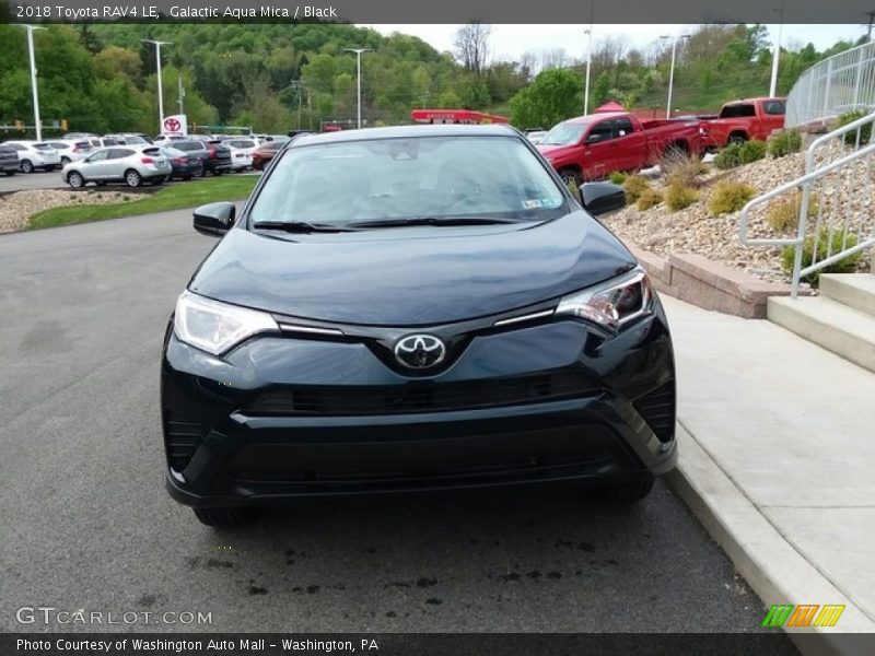 Galactic Aqua Mica / Black 2018 Toyota RAV4 LE