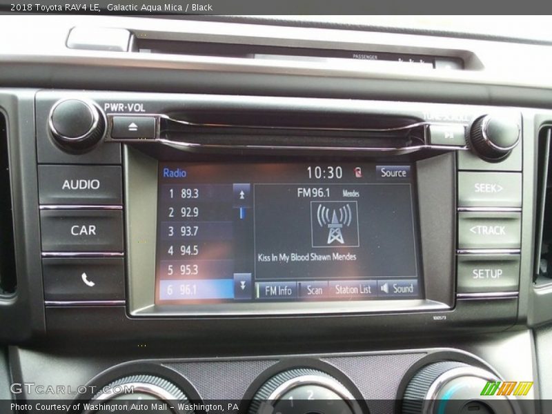Galactic Aqua Mica / Black 2018 Toyota RAV4 LE