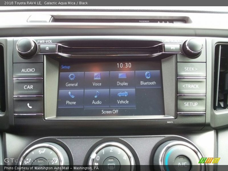 Galactic Aqua Mica / Black 2018 Toyota RAV4 LE