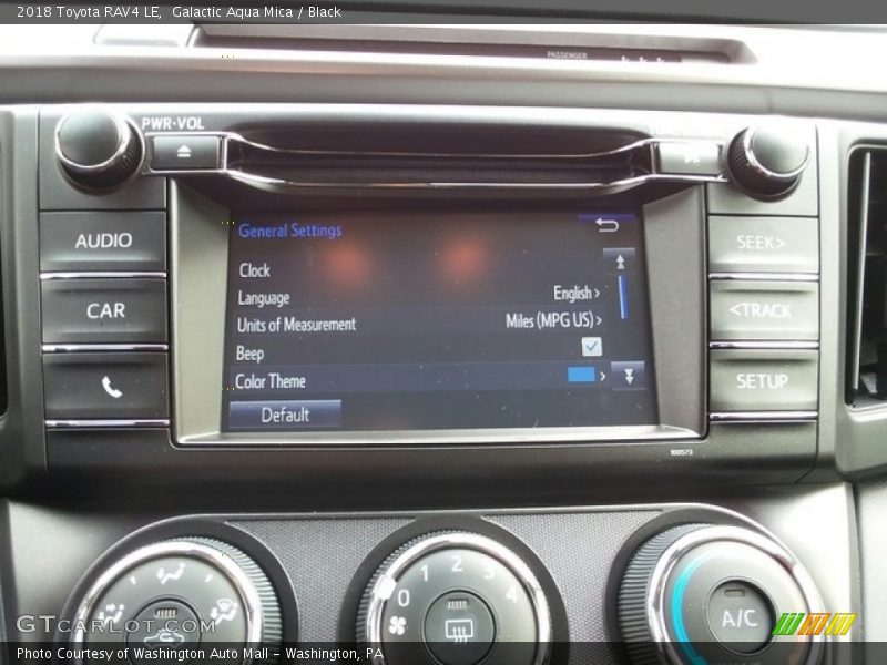 Galactic Aqua Mica / Black 2018 Toyota RAV4 LE