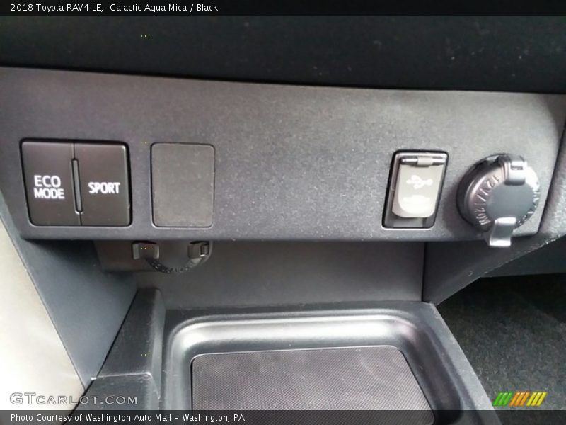 Galactic Aqua Mica / Black 2018 Toyota RAV4 LE