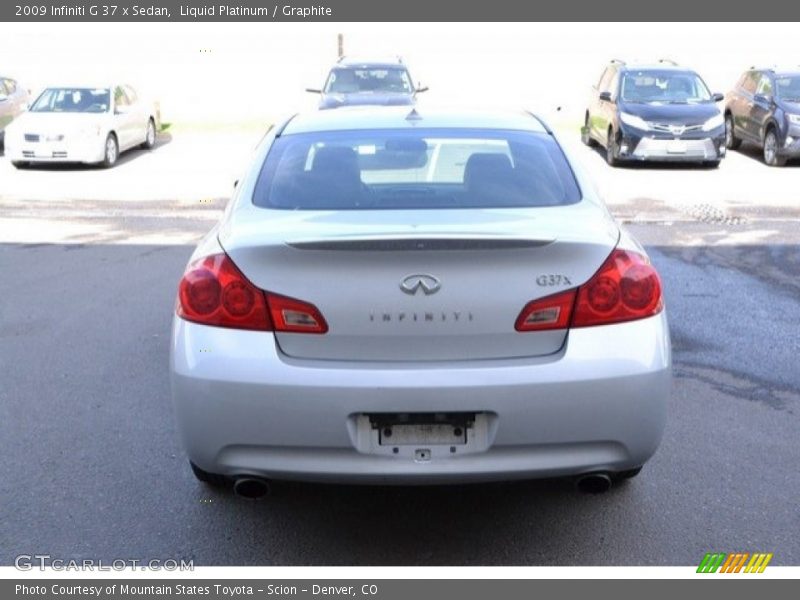 Liquid Platinum / Graphite 2009 Infiniti G 37 x Sedan