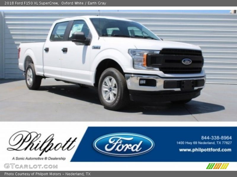 Oxford White / Earth Gray 2018 Ford F150 XL SuperCrew