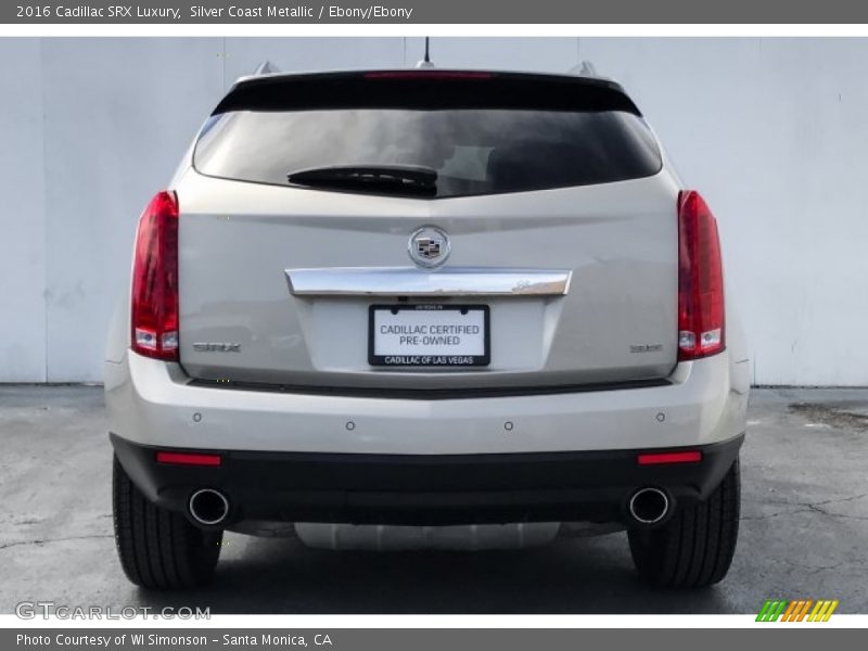 Silver Coast Metallic / Ebony/Ebony 2016 Cadillac SRX Luxury