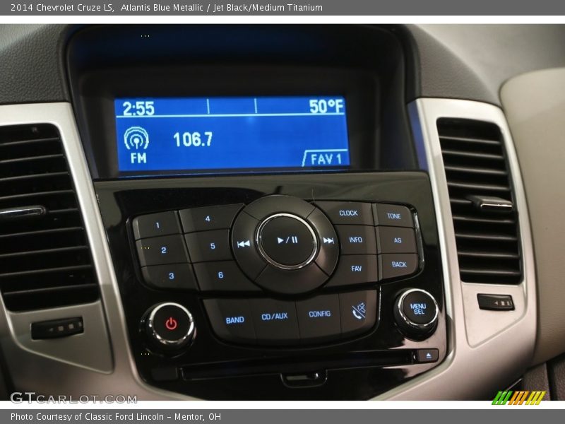 Atlantis Blue Metallic / Jet Black/Medium Titanium 2014 Chevrolet Cruze LS