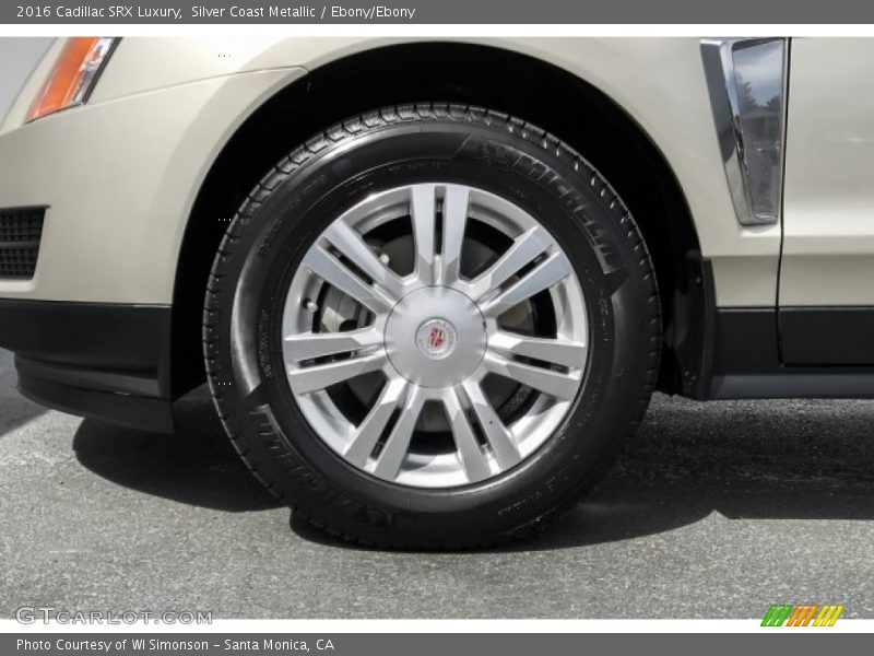 Silver Coast Metallic / Ebony/Ebony 2016 Cadillac SRX Luxury