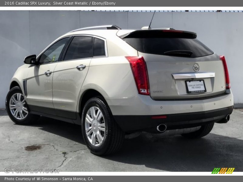 Silver Coast Metallic / Ebony/Ebony 2016 Cadillac SRX Luxury