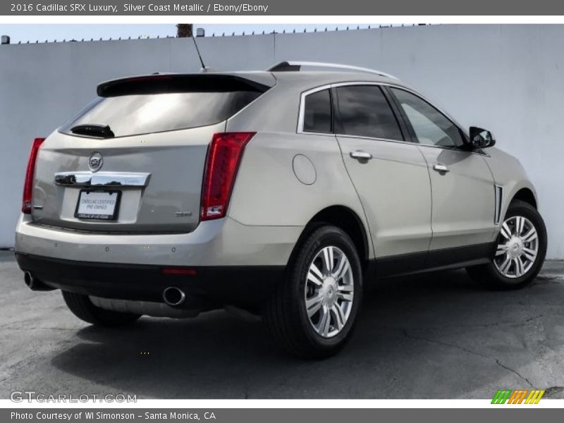 Silver Coast Metallic / Ebony/Ebony 2016 Cadillac SRX Luxury