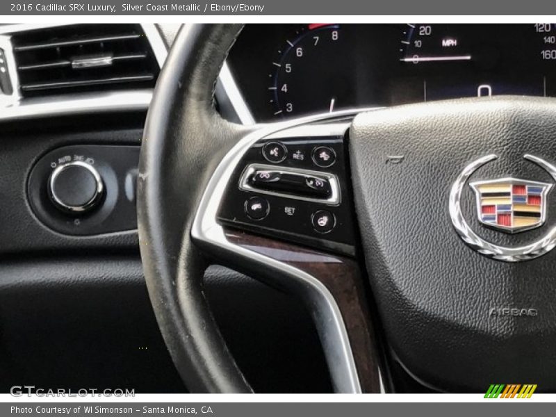 Silver Coast Metallic / Ebony/Ebony 2016 Cadillac SRX Luxury