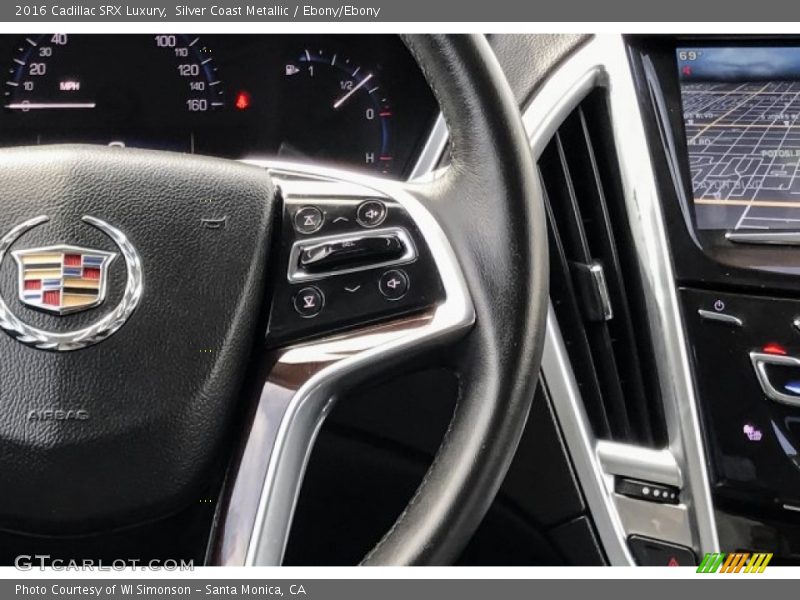 Silver Coast Metallic / Ebony/Ebony 2016 Cadillac SRX Luxury