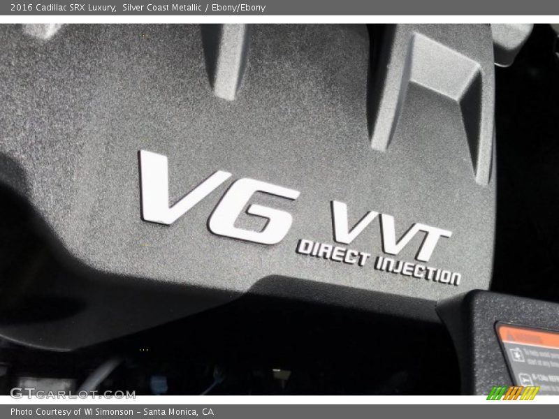 Silver Coast Metallic / Ebony/Ebony 2016 Cadillac SRX Luxury