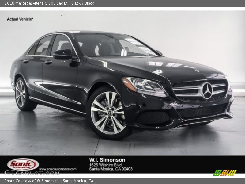 Black / Black 2018 Mercedes-Benz C 300 Sedan