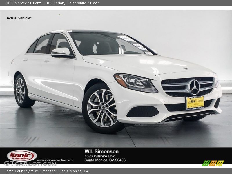 Polar White / Black 2018 Mercedes-Benz C 300 Sedan