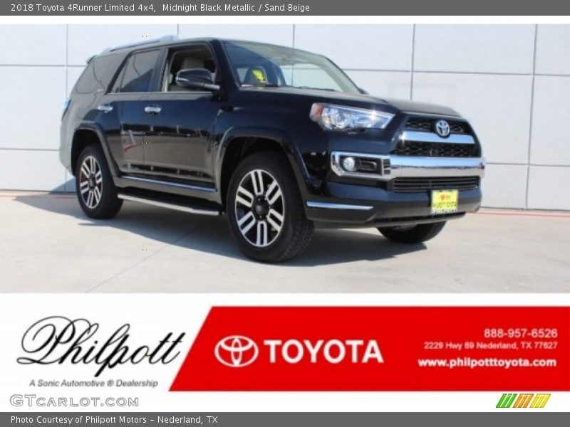 Midnight Black Metallic / Sand Beige 2018 Toyota 4Runner Limited 4x4