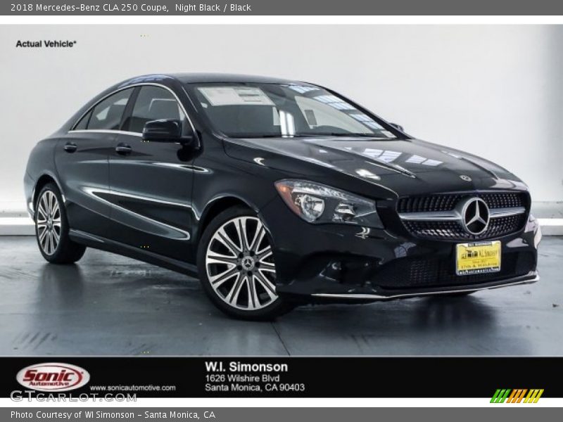 Night Black / Black 2018 Mercedes-Benz CLA 250 Coupe