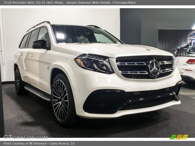 designo Diamond White Metallic / Porcelain/Black 2018 Mercedes-Benz GLS 63 AMG 4Matic