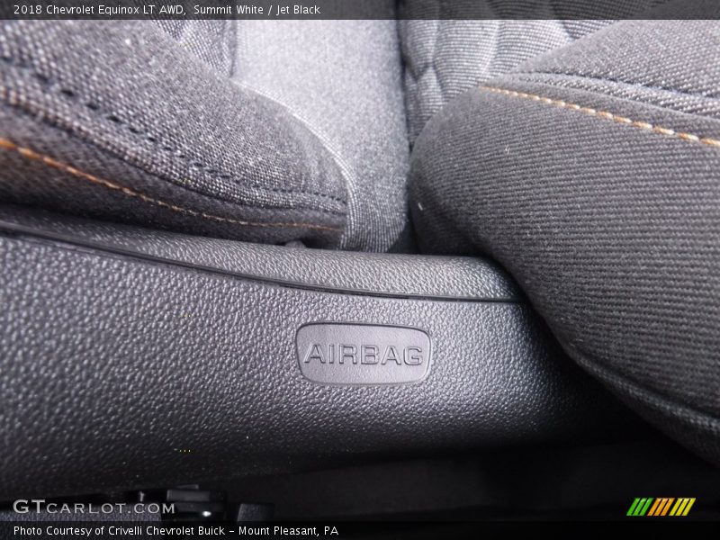 Summit White / Jet Black 2018 Chevrolet Equinox LT AWD