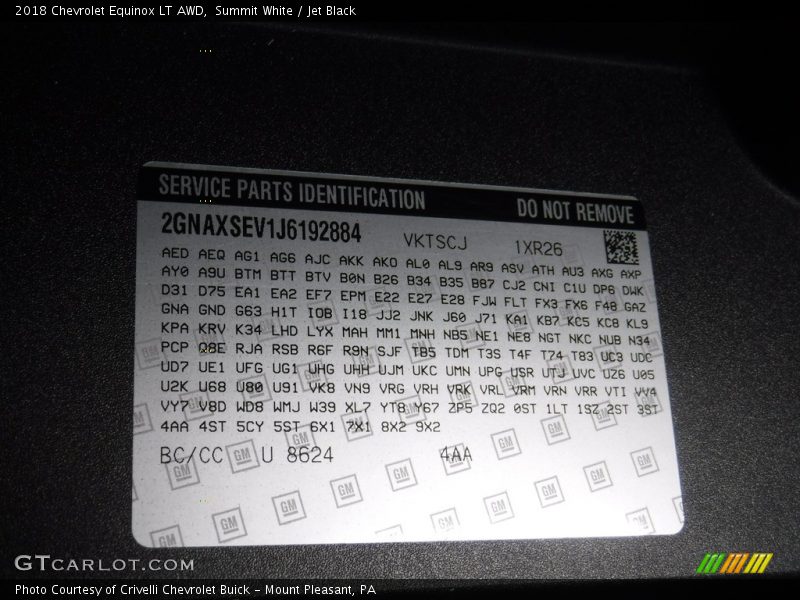 Summit White / Jet Black 2018 Chevrolet Equinox LT AWD