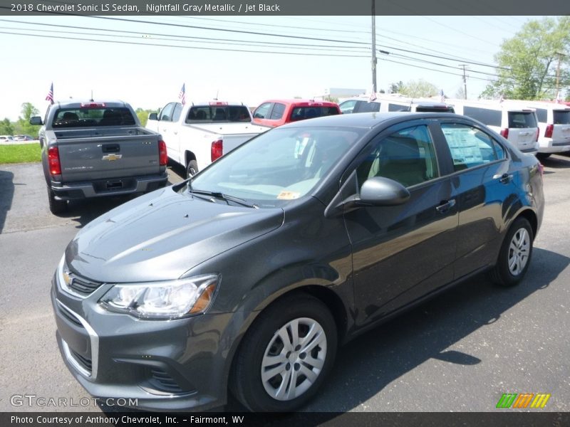 Nightfall Gray Metallic / Jet Black 2018 Chevrolet Sonic LS Sedan