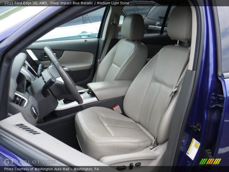 Deep Impact Blue Metallic / Medium Light Stone 2013 Ford Edge SEL AWD