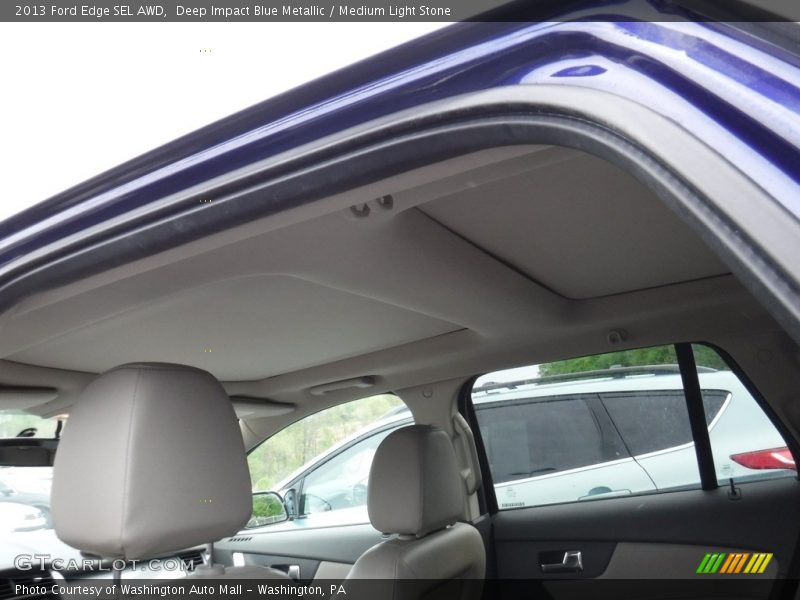 Deep Impact Blue Metallic / Medium Light Stone 2013 Ford Edge SEL AWD